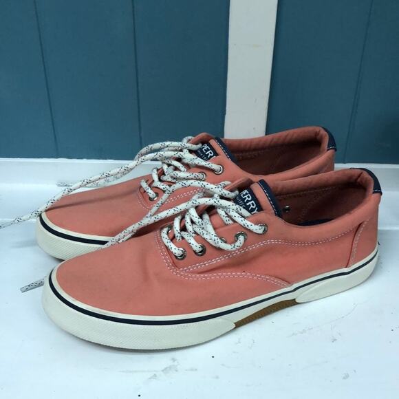 Sperry STS19131 Mens Halyard Cvo Nautical coral Sneakers Shoes Casual Size 9.5 - Picture 1 of 8